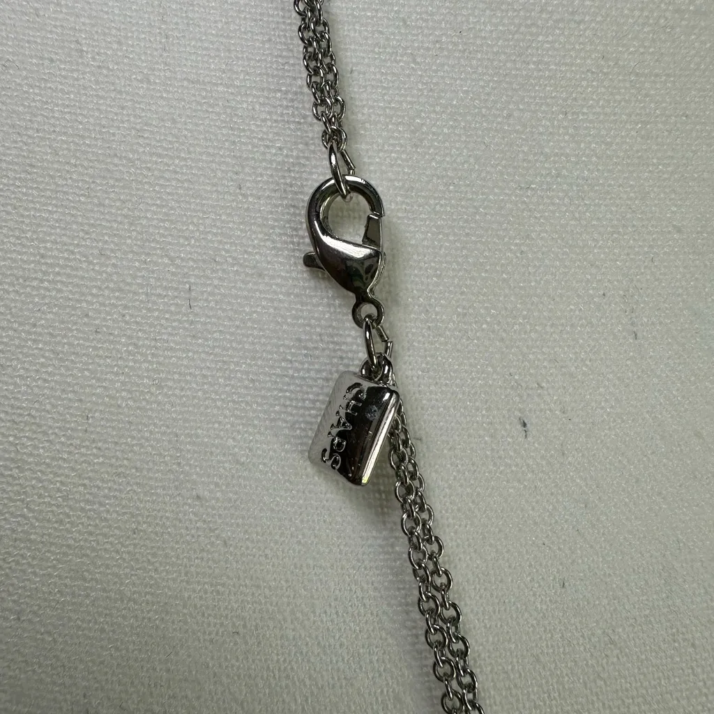 Chaps Silver and Purple Beaded Necklace - Image 3