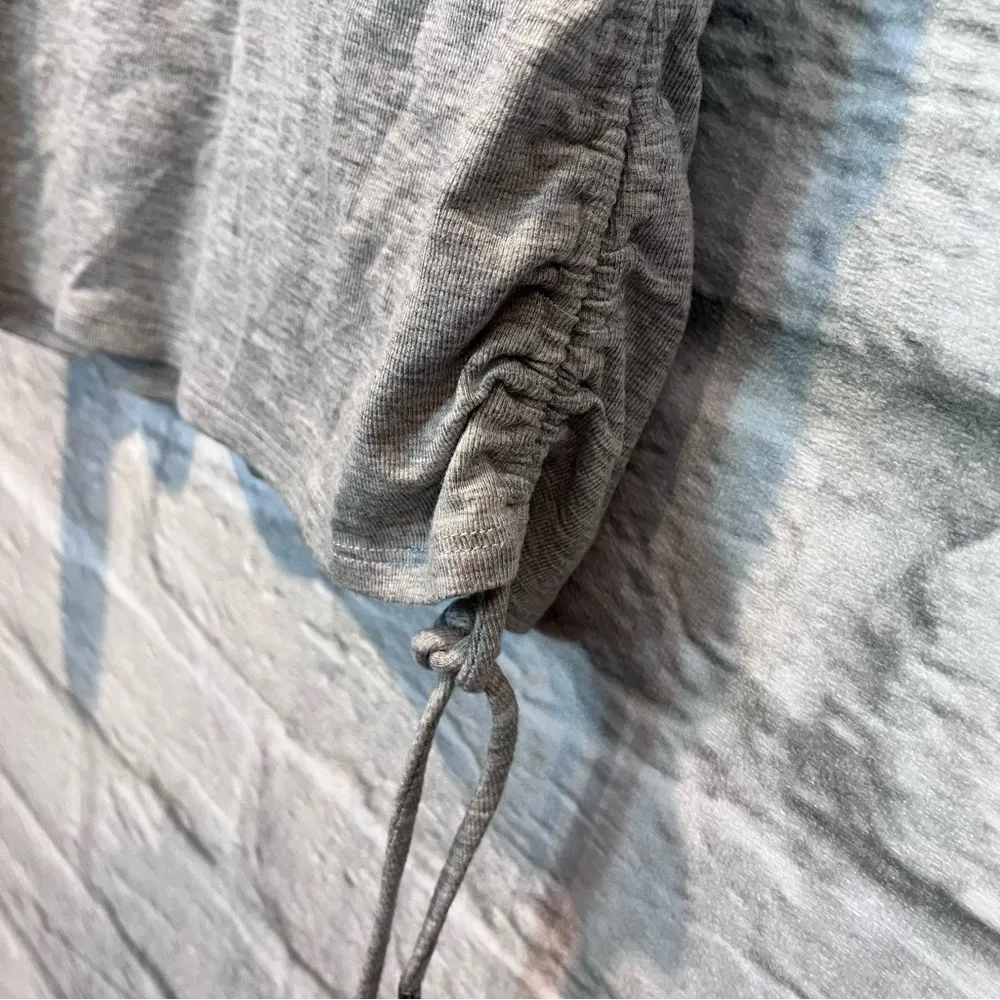 Theory Tank - Small - Grey Ruched Side Rimaeya Ribbed Viscose Melange Tank Top - Image 12