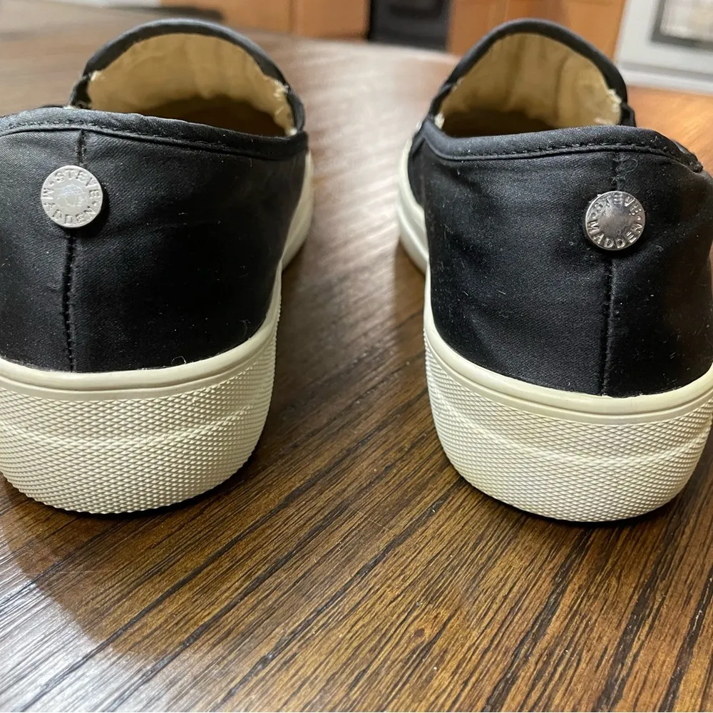 Steve Madden Black Embellished Slip-On Women's Shoes - Image 2