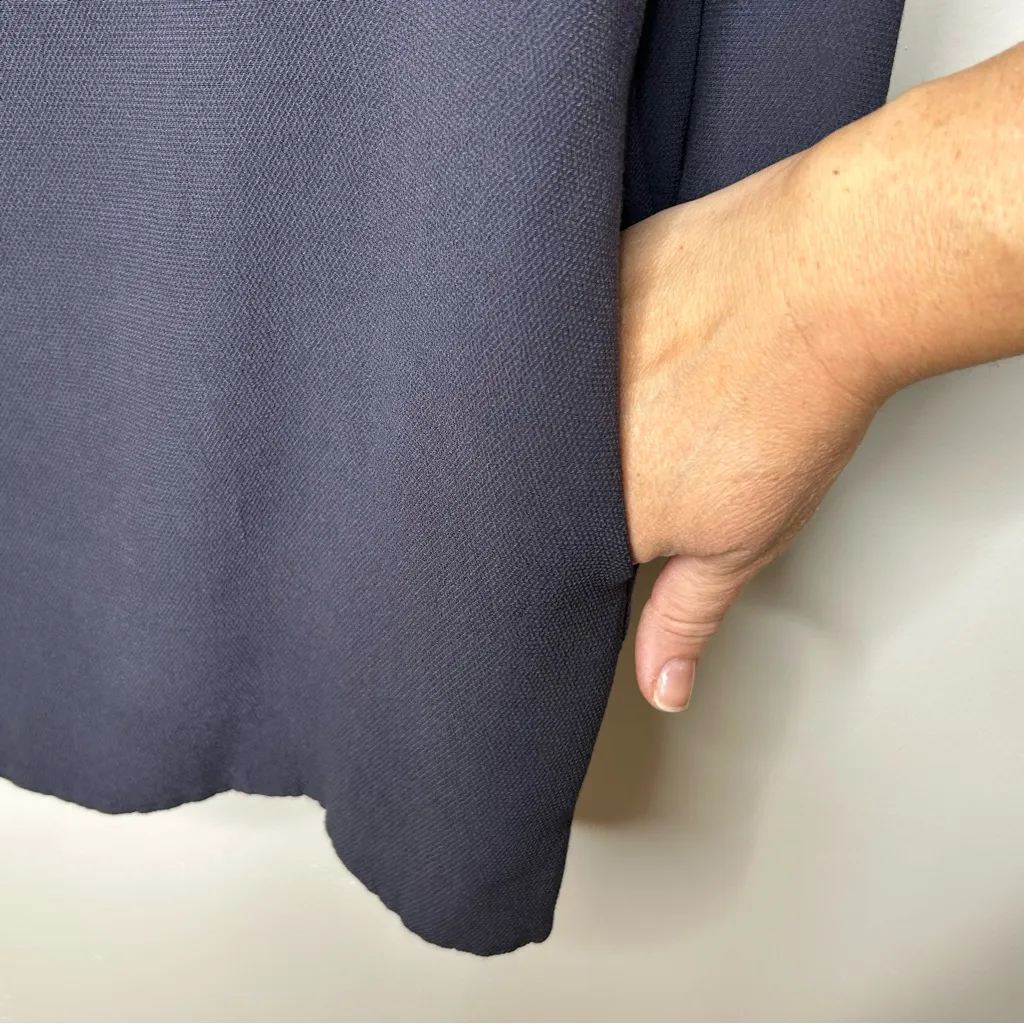 Free People Navy Blue Some Like It Hot Cape Dress Split Sleeves Size XS - Image 8