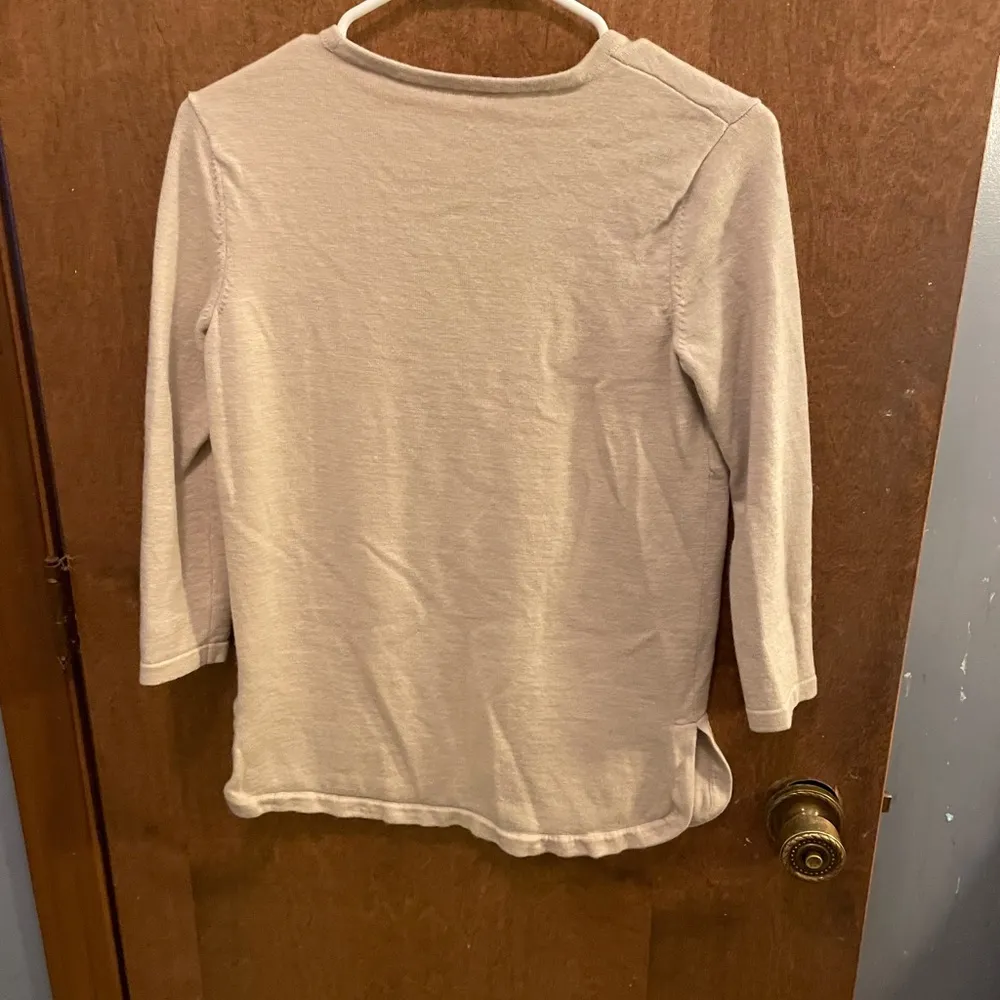 Tory Burch Hillary Sweater Cream Small - Image 3