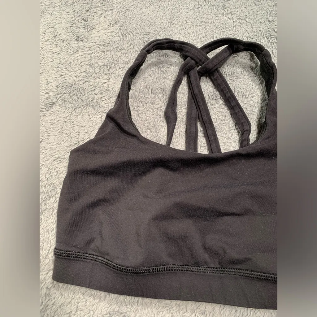 Lululemon Black Strappy Sports Bra - Image 2