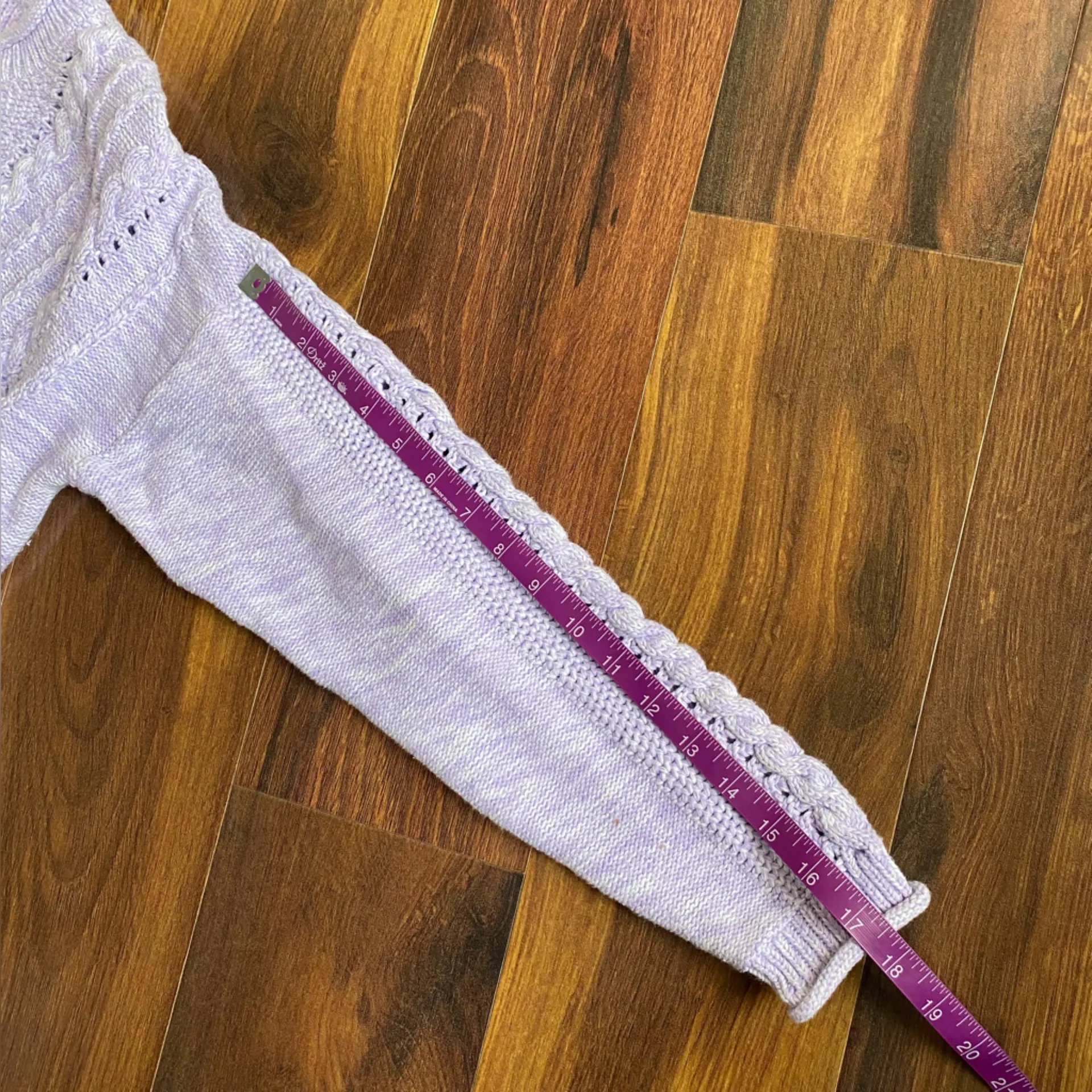 Lilly Pulitzer 100% Cotton Knit Roll Neck Slight Crop Sweater Purple Large - Image 6