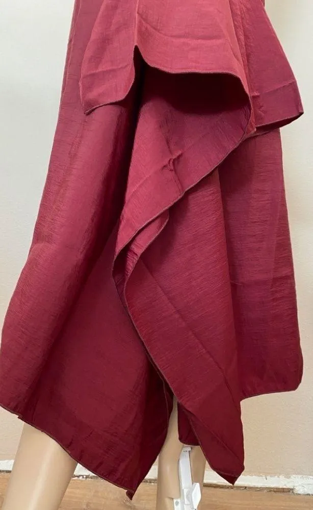 NWT Gorgeous Surrealist Merlot Skirt with train XS - Image 5