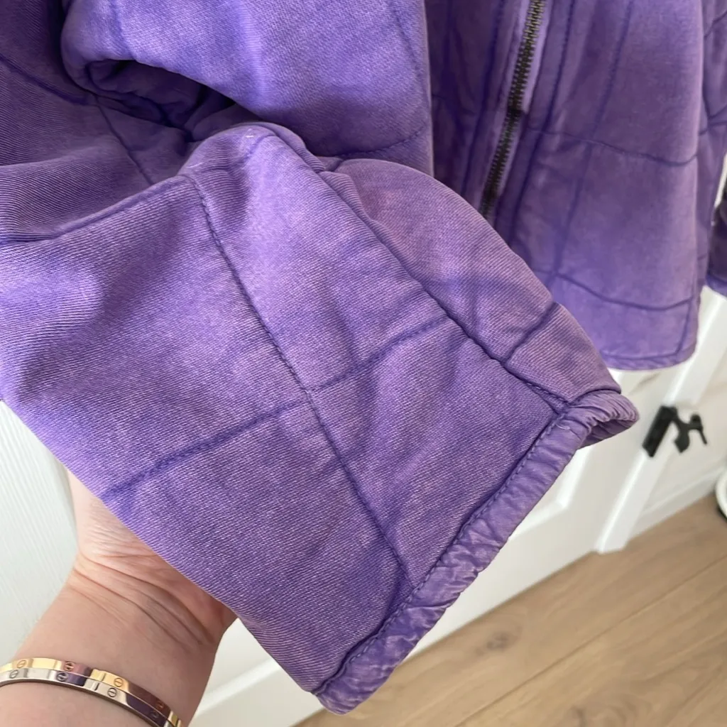 Free People quilted dolman in moonberry - Image 5