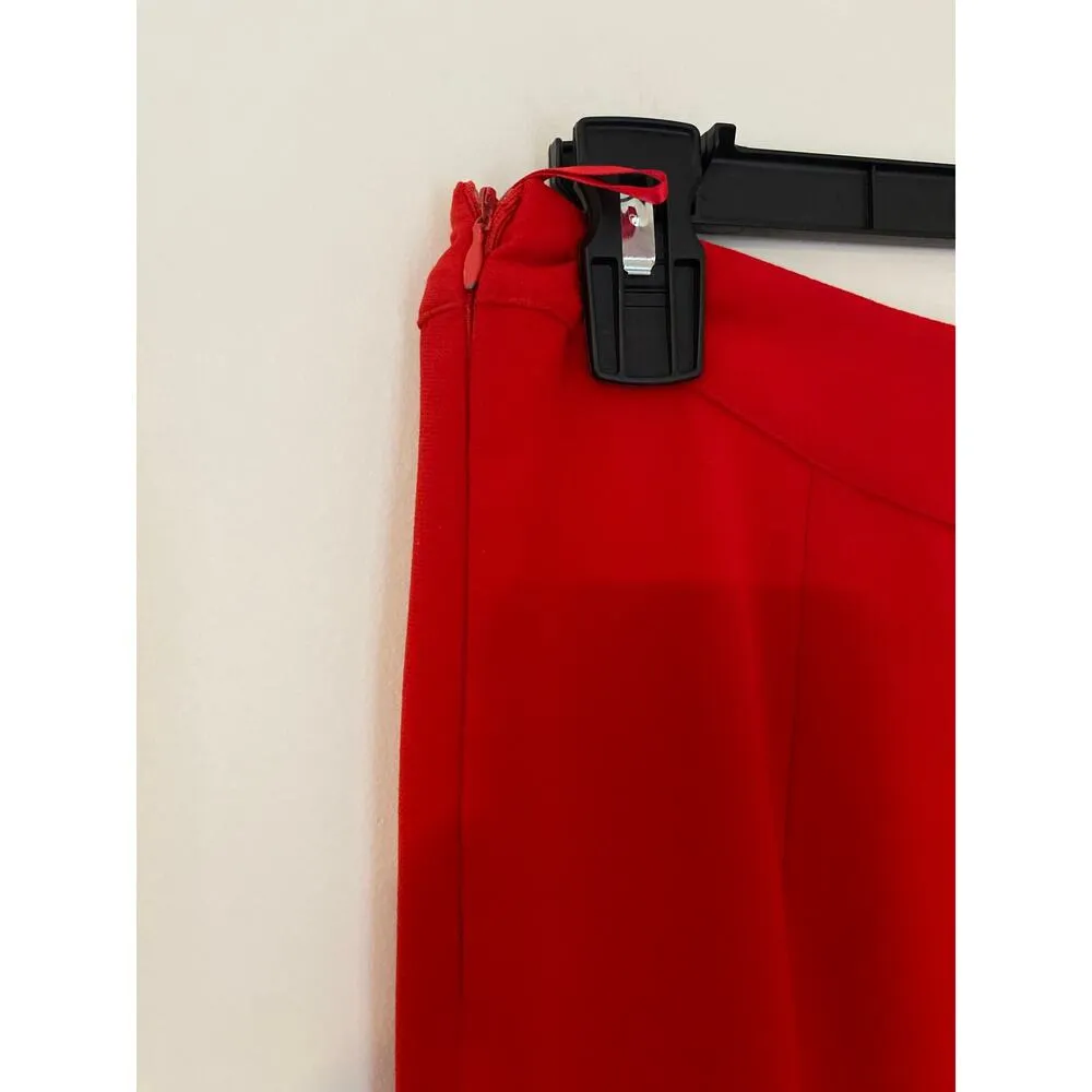 JB Julie Brown New York Red Palazzo Ruffle Bottom Career Dress Pants 6 EUC - Image 5