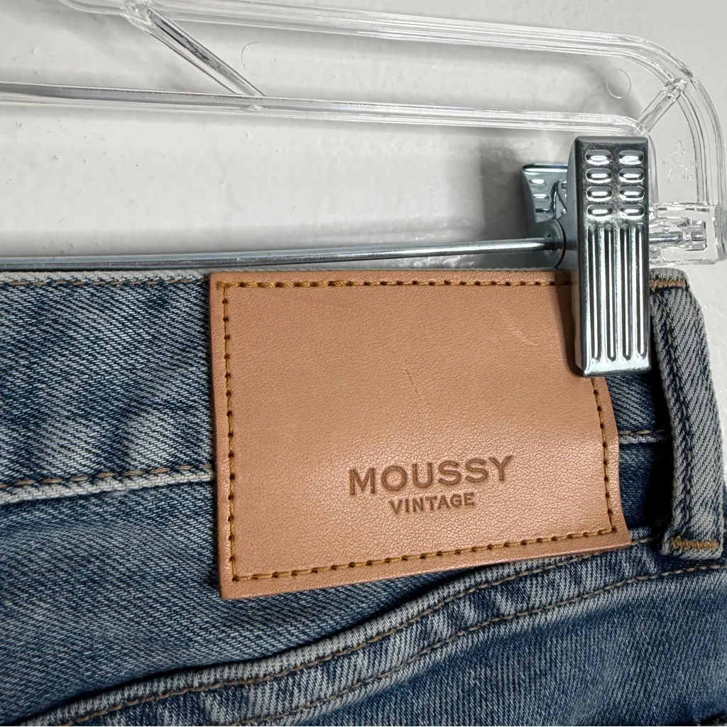 NWT Moussy Vintage Billings Skinny Distressed Denim Jeans Blue 26 Designer - Image 8