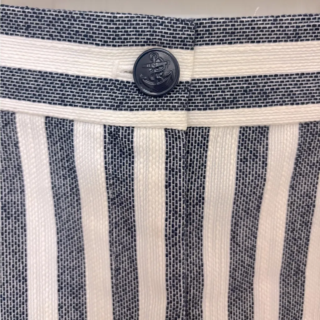 LOFT Striped Riviera Short in White and Navy - Image 5