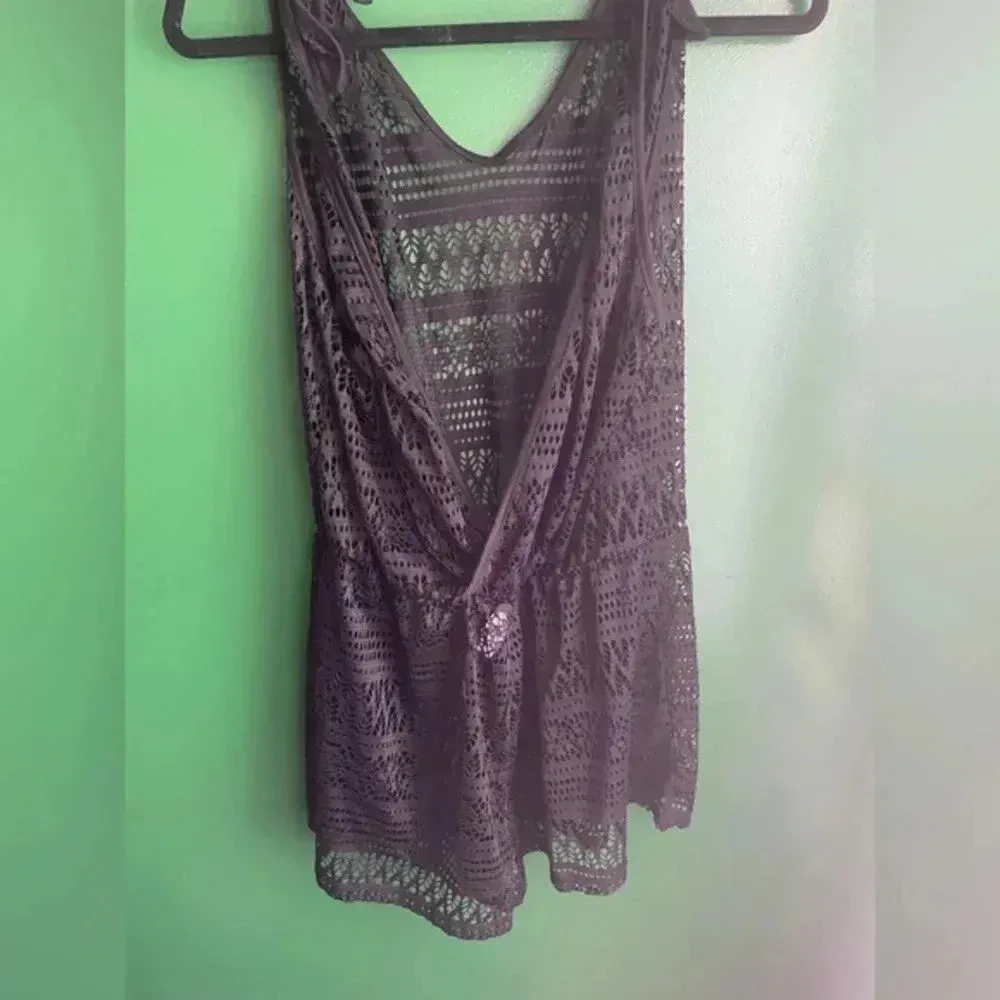 Black Cover Up Romper Shorts Super Cute‎ for Summer Swim Size XL - Image 5