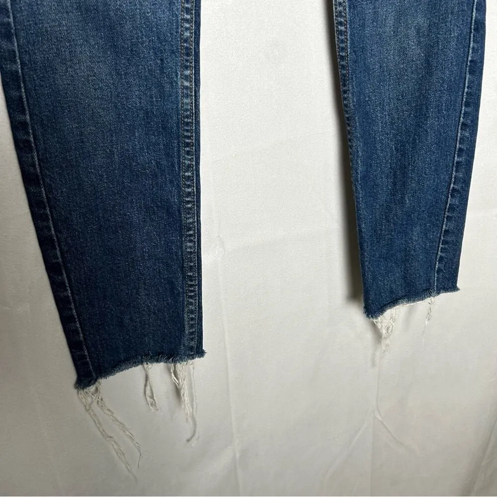 RE/DONE  Raw Hem Hidden Button Fly Slim Jeans Size 24 - Image 7