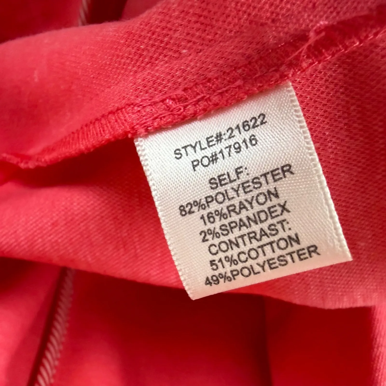 Skies Are Blue Coral Pink Knit Blazer Sz XXL Striped Cuff Jacket Stretch Office - Image 8