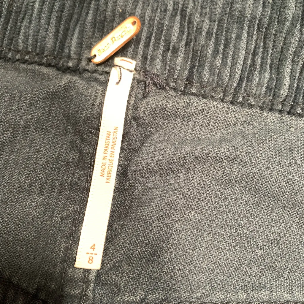 Free People Navy Corduroy Mini Skirt - Image 5