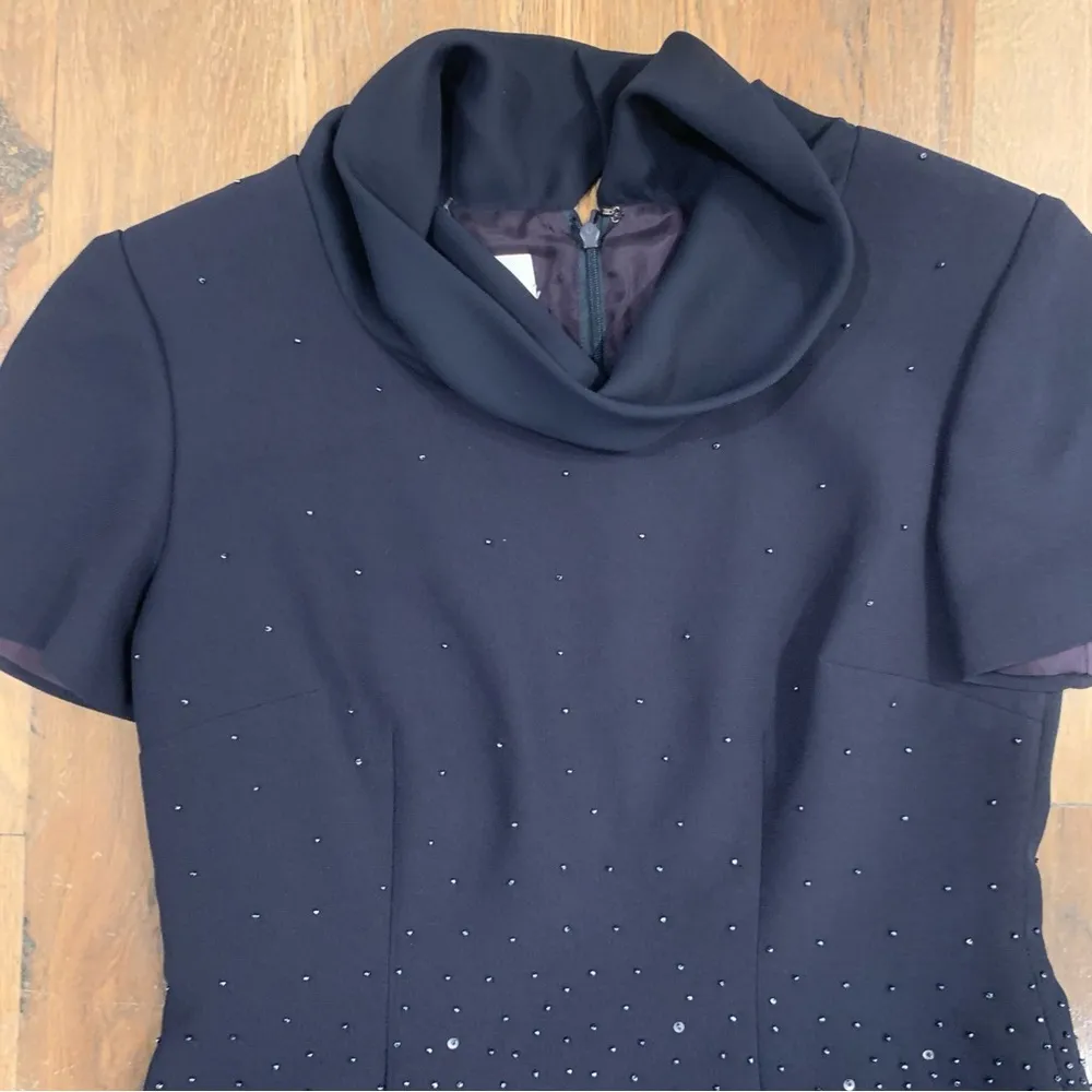 Talbots Petite Sequin Navy Blue Sequin Dress Size 2 - Image 8