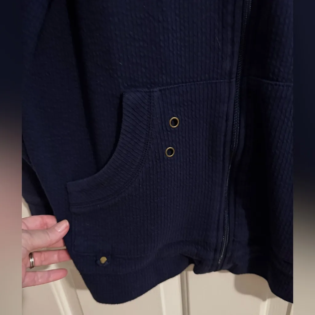 Allison Daley II Plus Full Zip Jacket Pockets Navy Blue Size 2X - Image 5