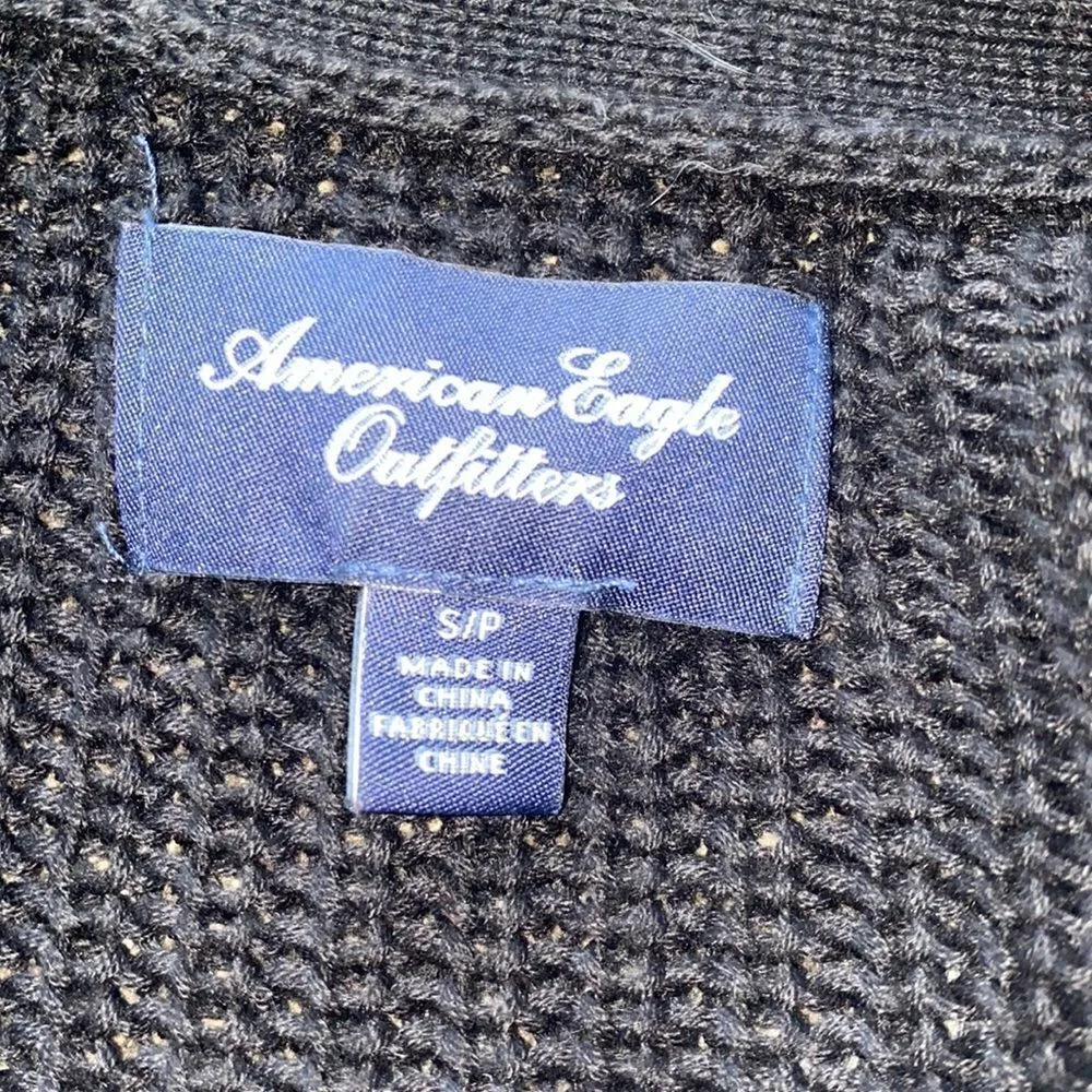 ✨HP✨American Eagle Ribbed Black Button Down Cardigan✨ - Image 3