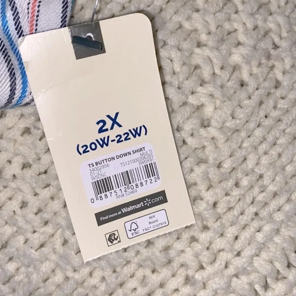 Terra & Sky striped button down top size 2X new with tags - Image 5