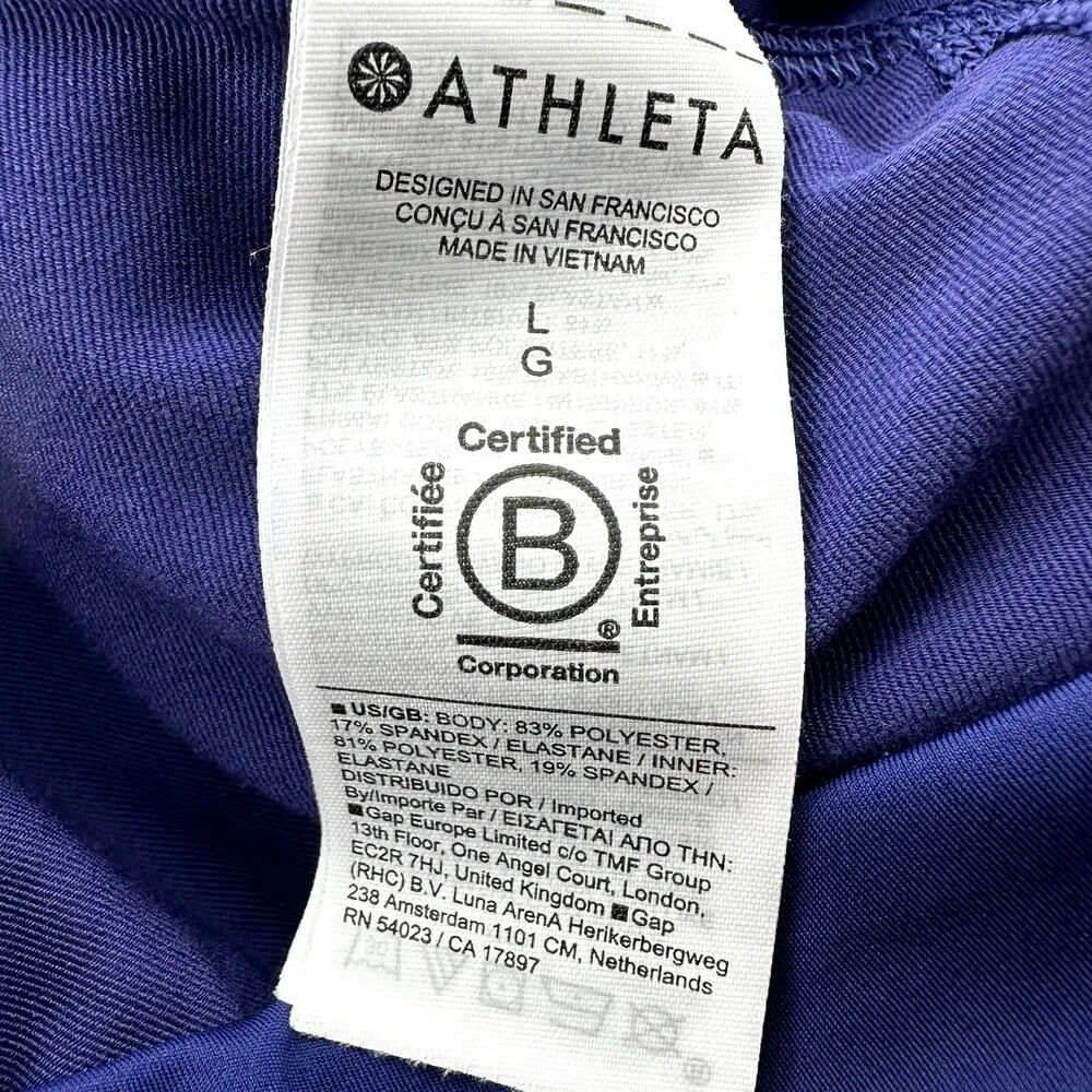 Athleta Ace Tennis Skort 13.5" High Waisted Pleated Golf Athletic Deep Blue L - Image 4