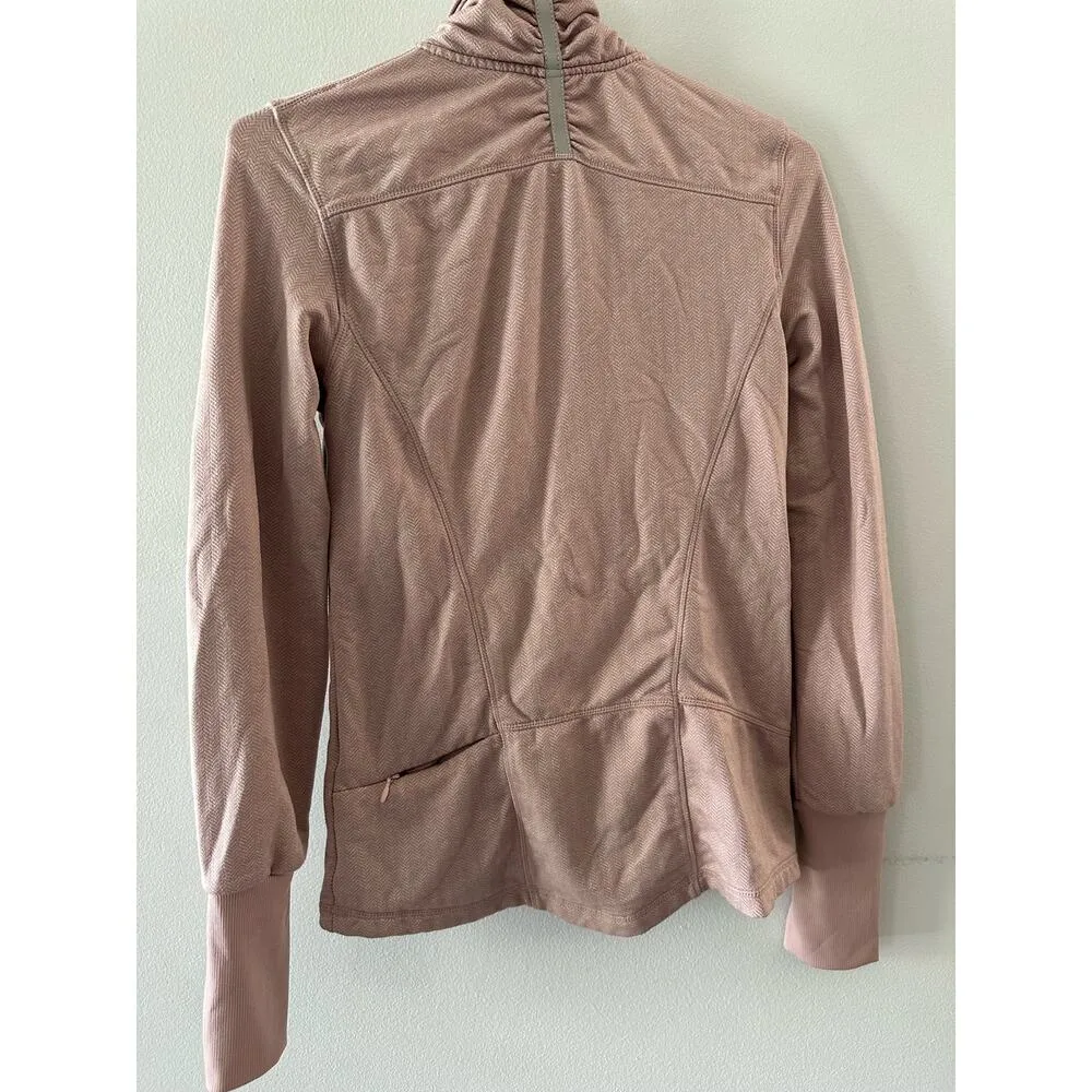 Mondetta Top Women's Small Blush Pink Half Zip Activewear Fitted Jacket - Image 6