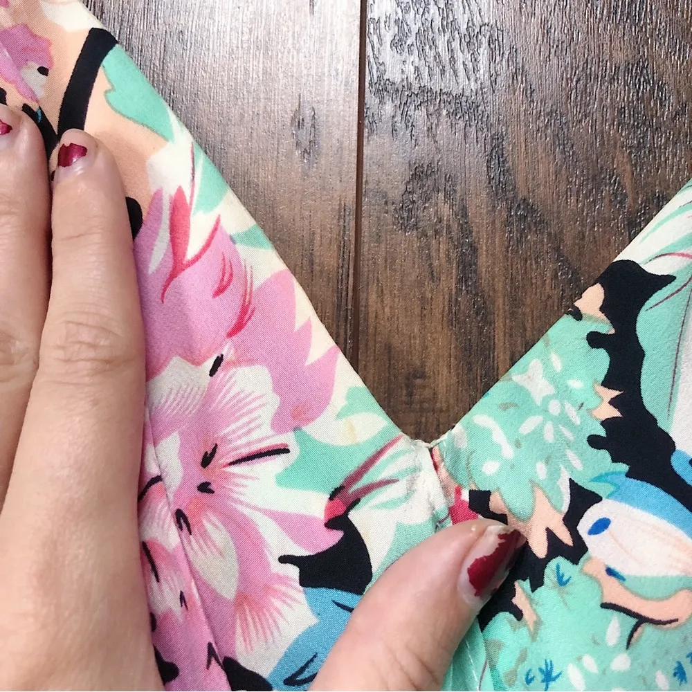 Yumi Kim • Daydreamer Maxi Dress silk floral spaghetti strap Pastel Peony print - Image 8