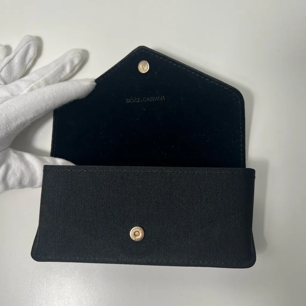 Dolce & Gabbana D&G Black Fabric Travel Eye Glasses Sunglasses Case - Image 9