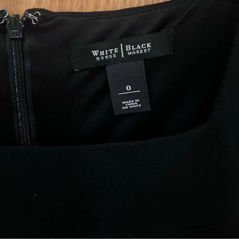 White House Black Market Stretch Ponte Knit Square Neck Ruffle Mini Dress Size 0 - Image 4