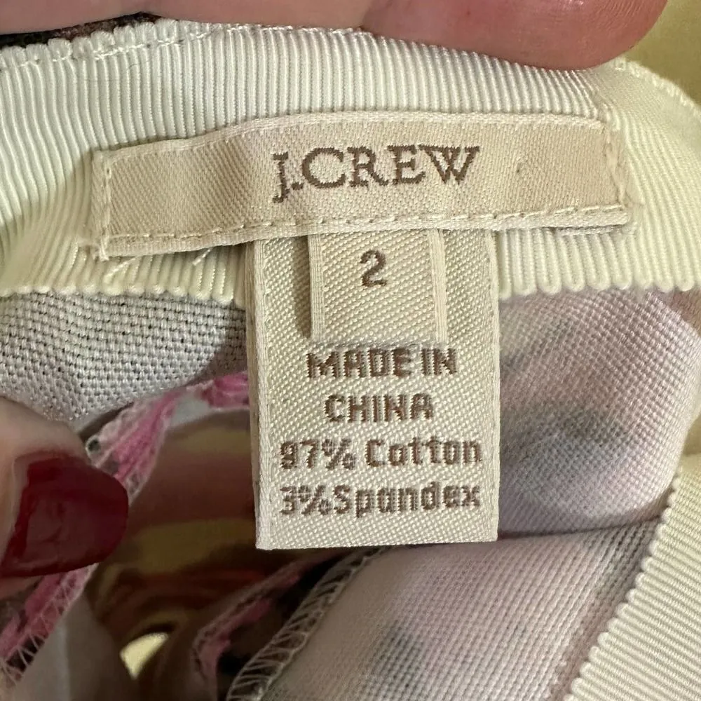 J. Crew Floral Mini Skirt Size Size 2 Black - Image 2