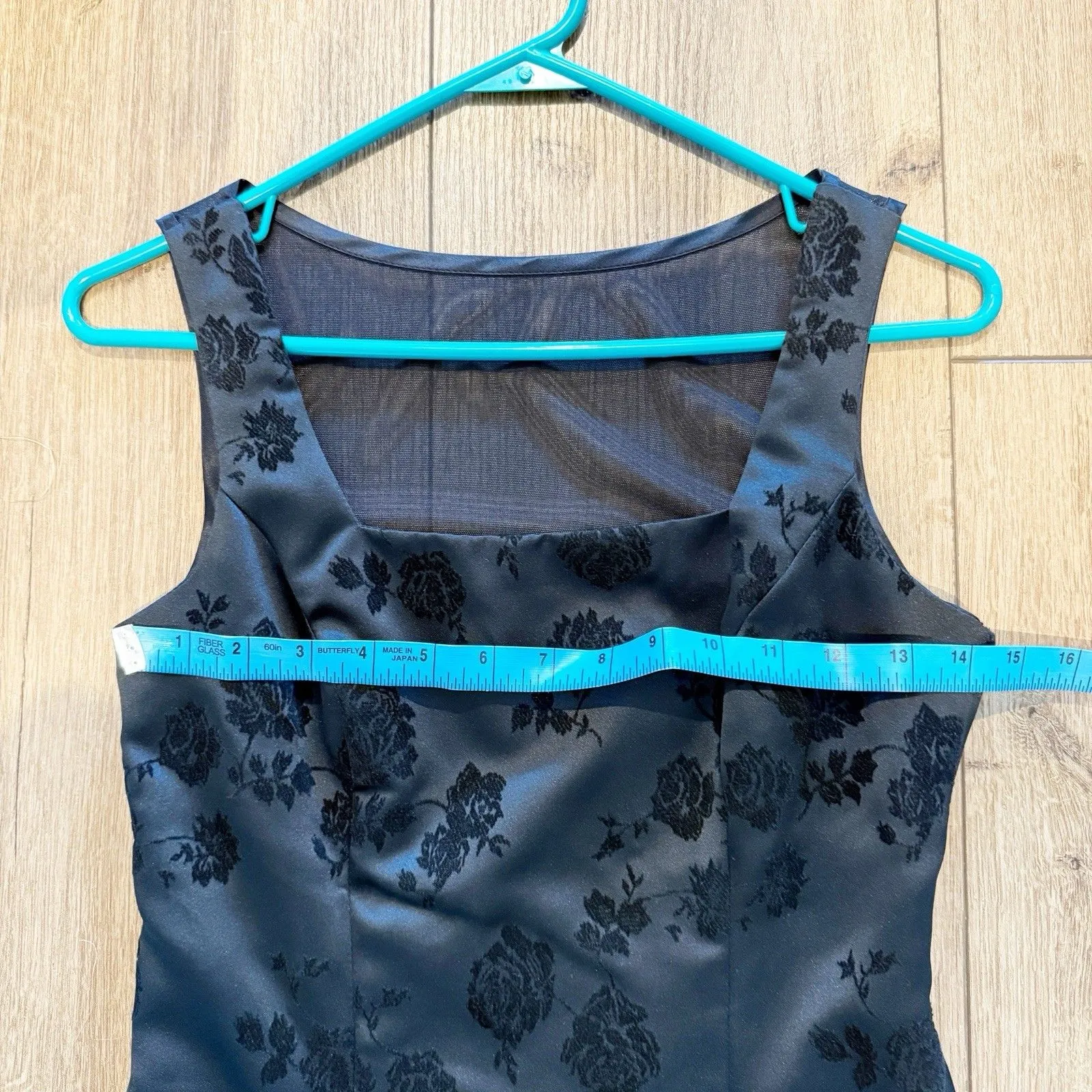 VTG Blondie Nites Whimsigoth Velvet Burnout Maxi Prom Dress Size 3/4 Y2K Fairy - Image 7