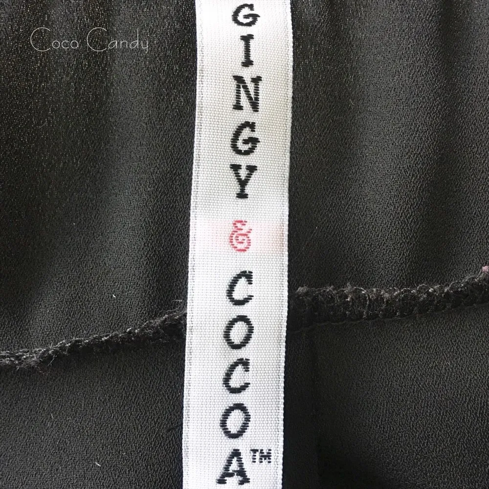 🔃Gingy Cocoa Black V Cut Long Sleeve Top - Image 4