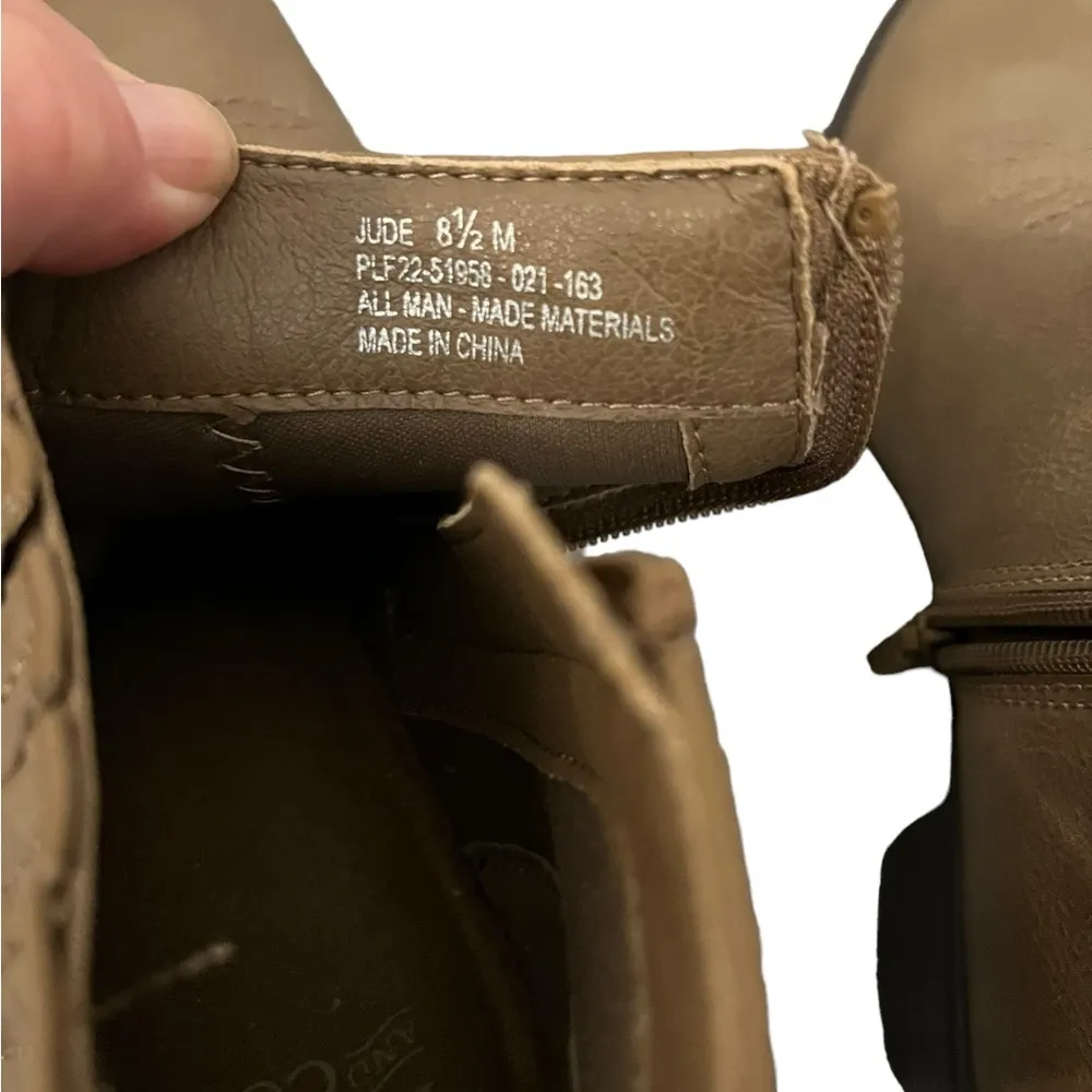 Frye & Co. JUDE Western Style Side Zip Ankle Boots Beige Taupe Sz 8.5M - Image 12