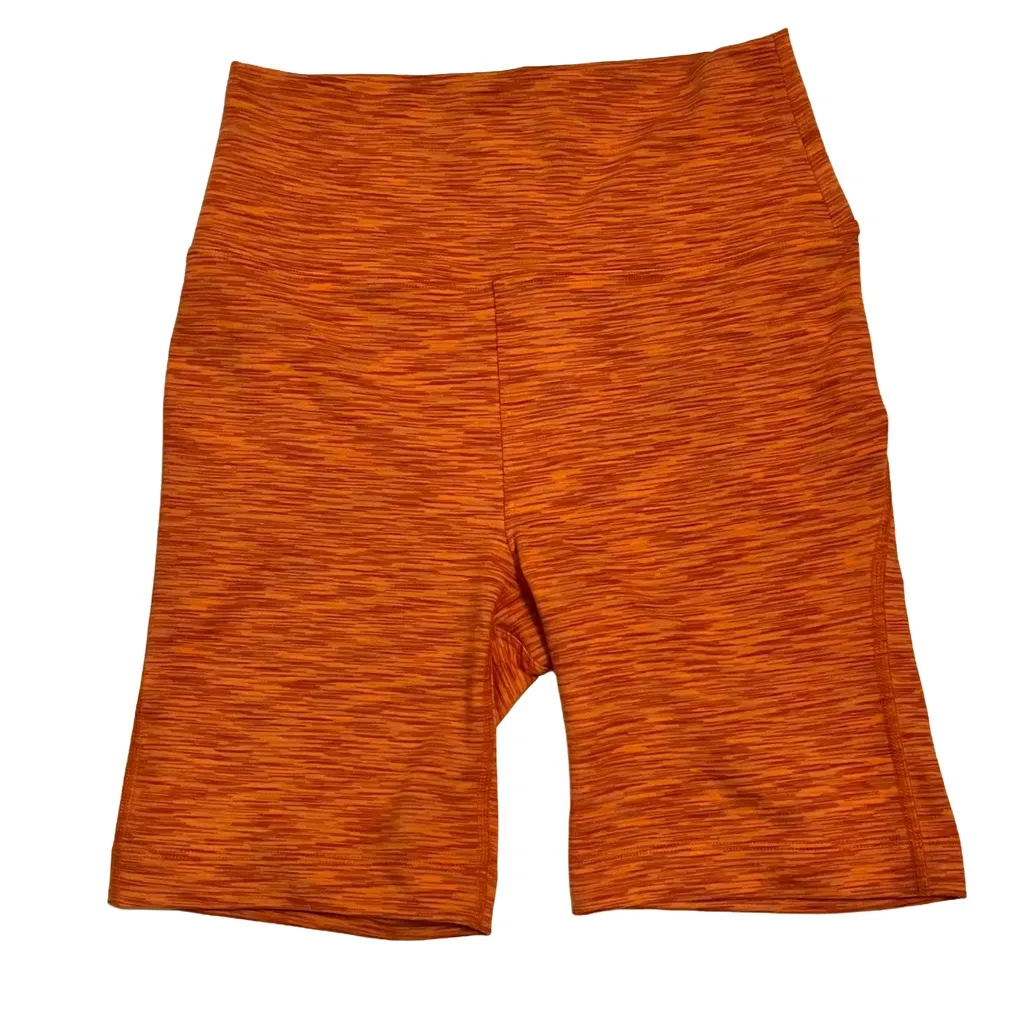 Outdoor Voices 7” Flow Bike Shorts Vibrant Tangerine Orange Space Dye size XS - Image 4