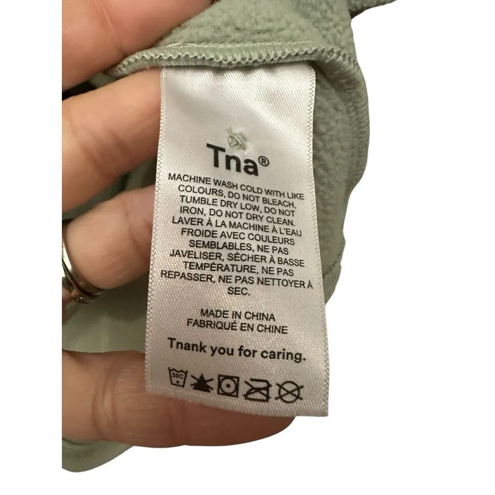 TNA Aritzia Sz 2 Polar Jacket Polartec 200 Long Sleeve Fleece Shacket Green Xx-8 - Image 6