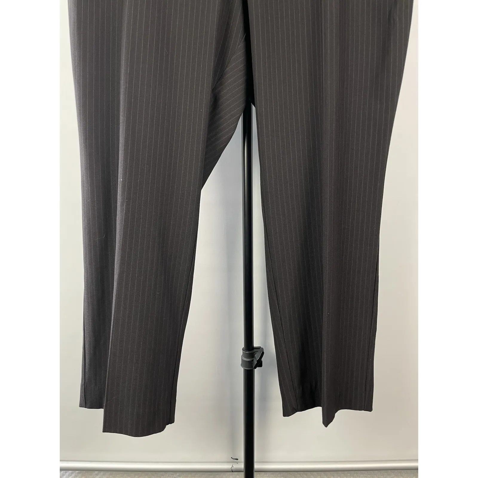 Catherines  Black Pin Stripe Jayne Plus 22WP Slacks Trouser Pants Adjustable - Image 5