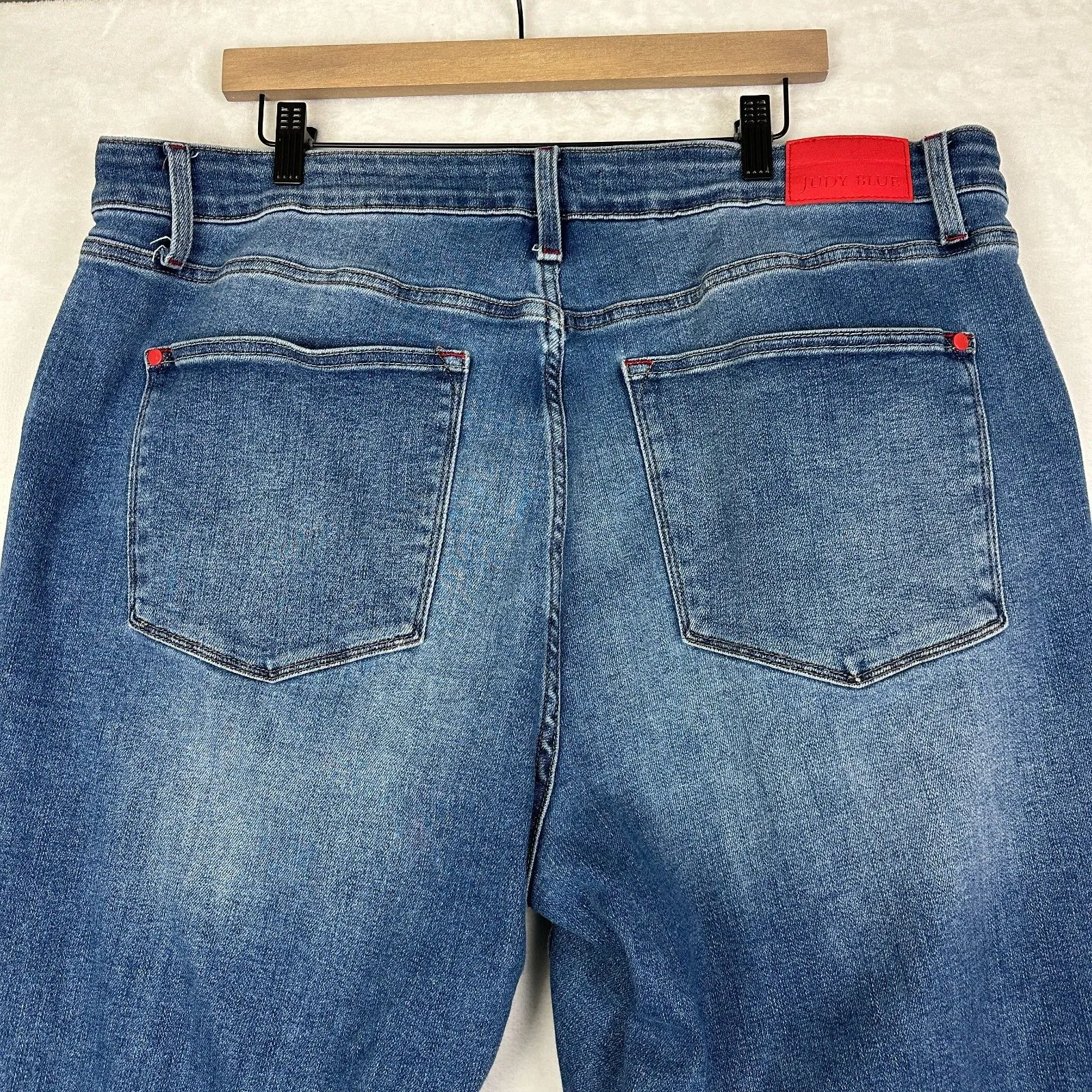 Judy Blue High Rise Boyfriend Fit Jeans Size 22W Medium Wash Non Distressed - Image 4