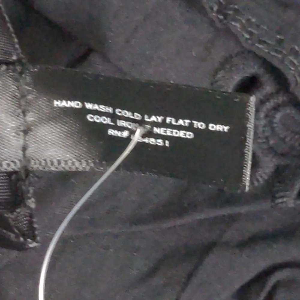 Aqua Swim Cotton Eyelet Tiered Peasant Cover Up Smocked Black L New - Image 8