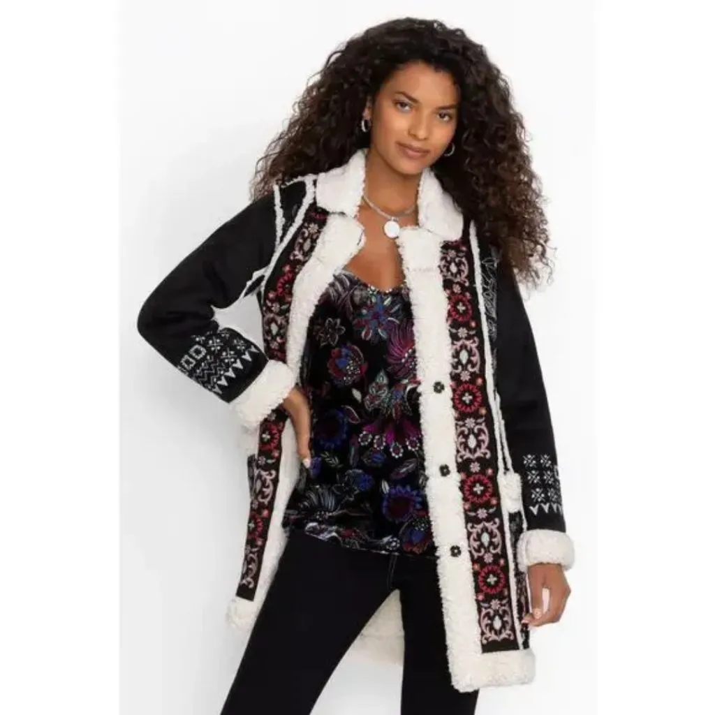 NWT Johnny Was Workshop Velvet Silk Blend Tank XS Black Multi - Image 5