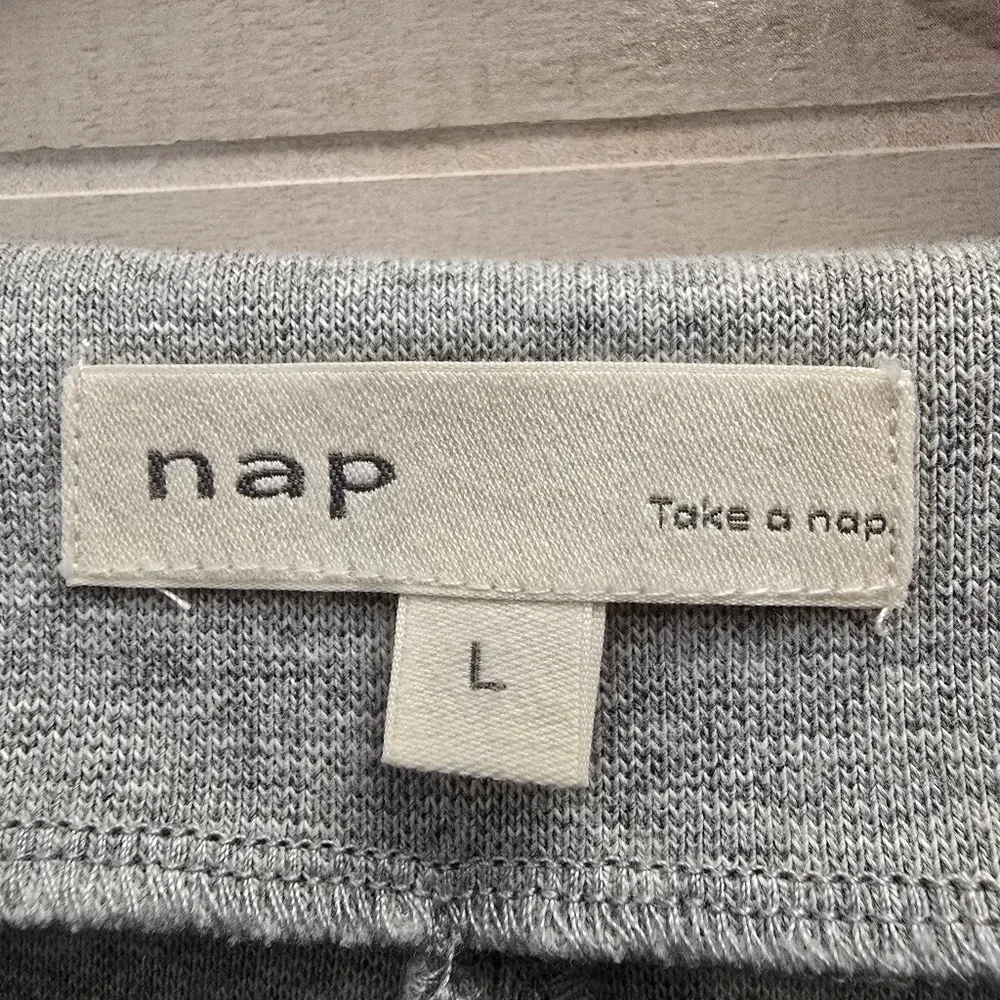 {L} NAP Loungewear Pure Cotton Loose Cut Sweatshirt Heathered Gray Size L - Image 9