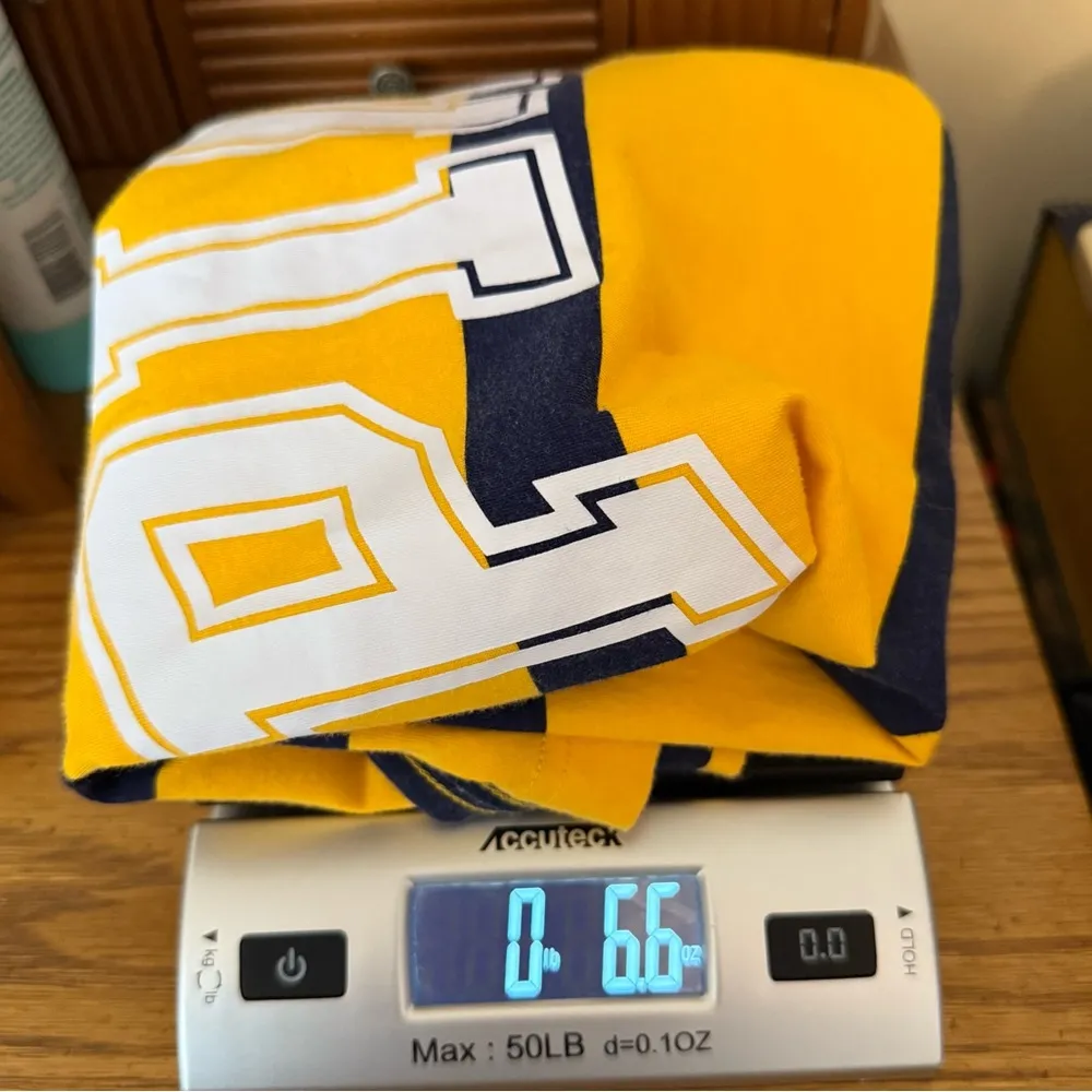 Pink Victoria’s Secret Navy Gold Striped Long Sleeve Shirt Top Oversized XS - Image 7