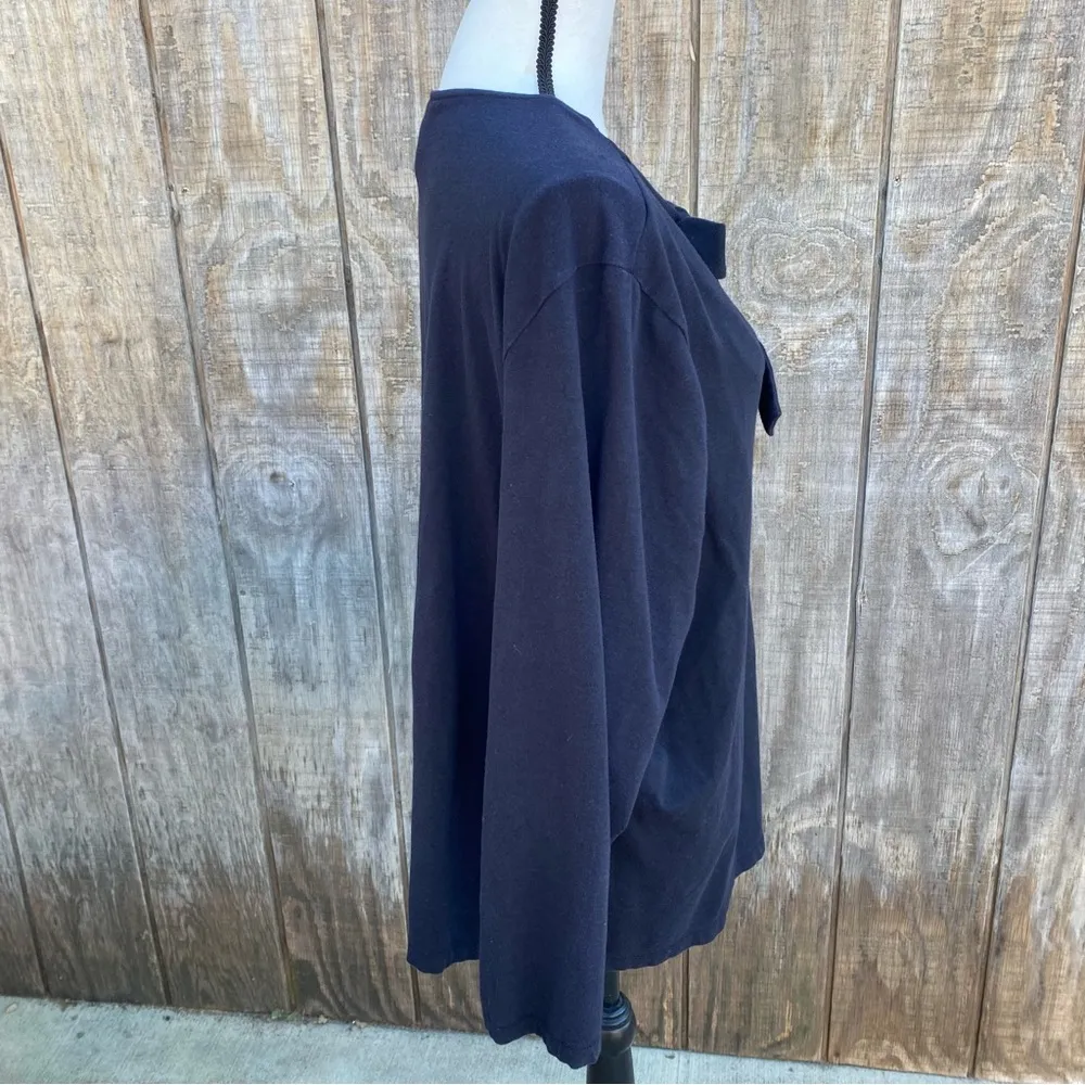 Lane Bryant Black Long Sleeve Neck Tie Blouse Size 22W - Image 7