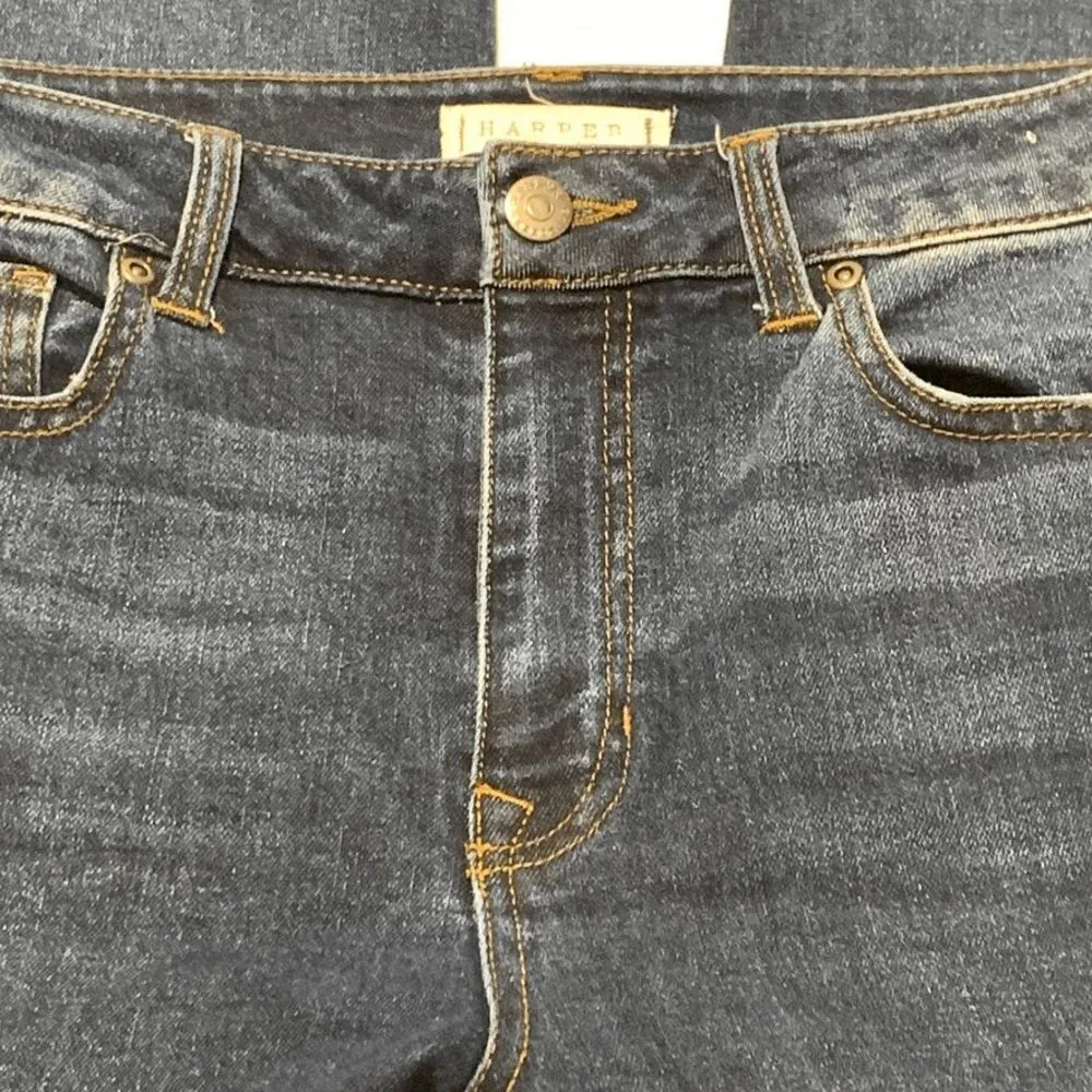 Harper Heritage High Rise Straight Raw Hem Jean Size 28 - Image 4