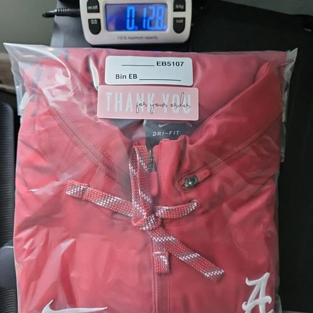 Nike Dri-Fit Alabama Crimson Tide Zip Stowaway Hood Track Jacket Womens Size M - Image 16