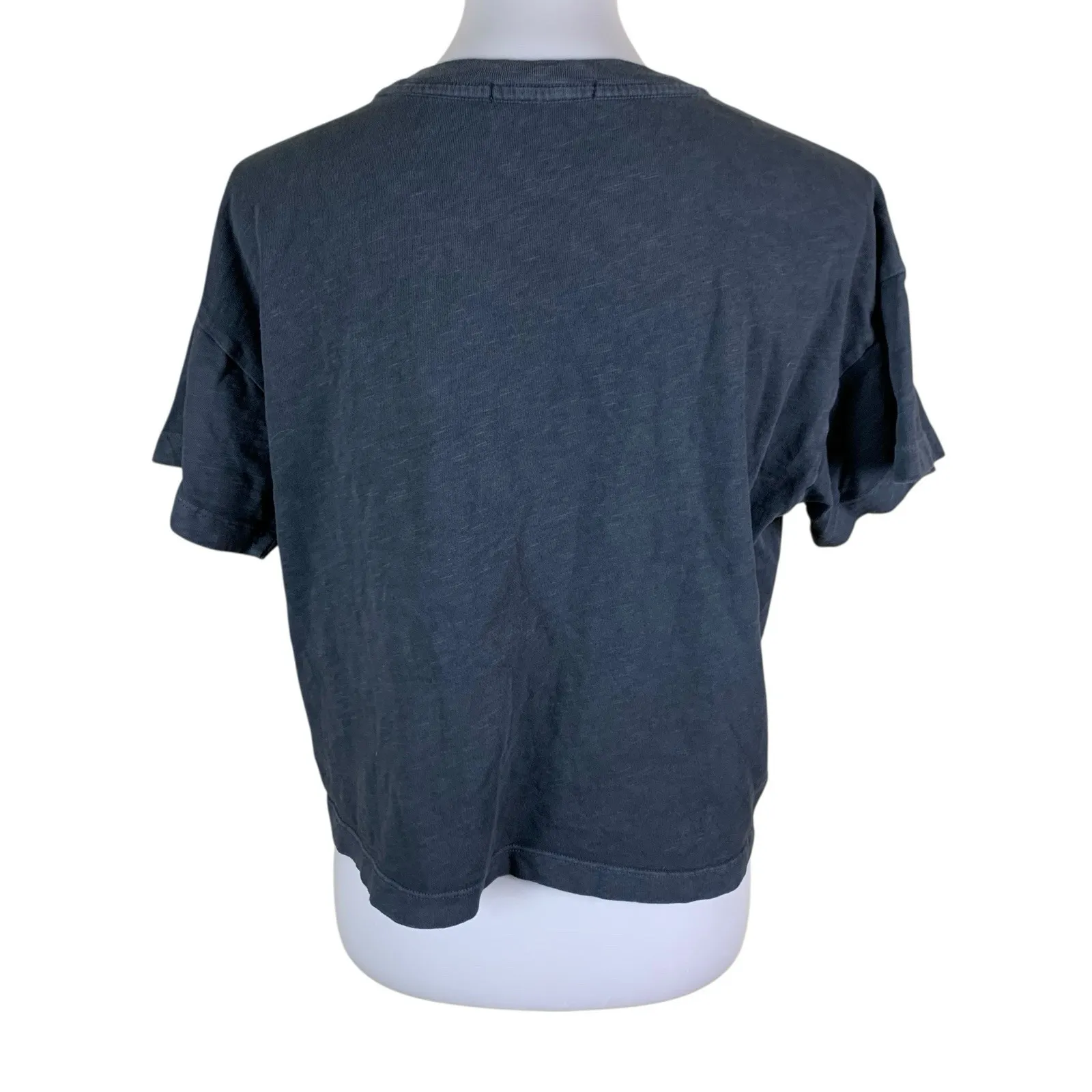 Marine Layer Charcoal Soft Cotton Crewneck Tee Casual Essentials Medium - Image 2