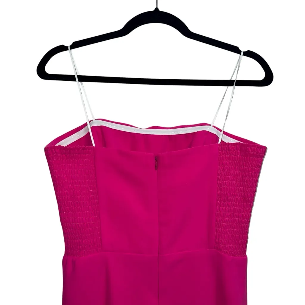 Amanda Uprichard Mandy Strapless Midi Dress In Hot Pink - Image 8