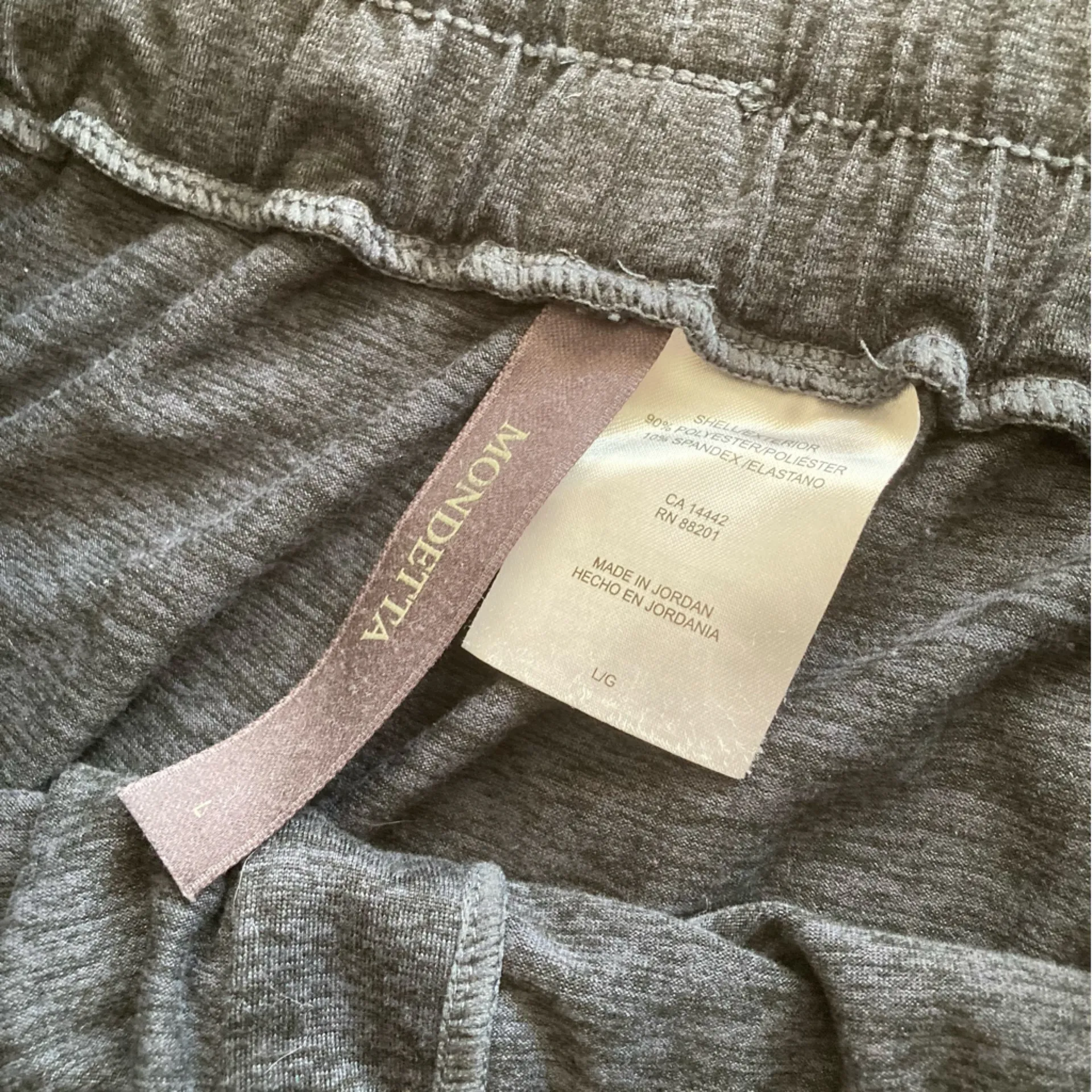 Mondetta The Soft Stretch Space Dye Joggers Pants Navy Blue Grey Size Large GUC - Image 6