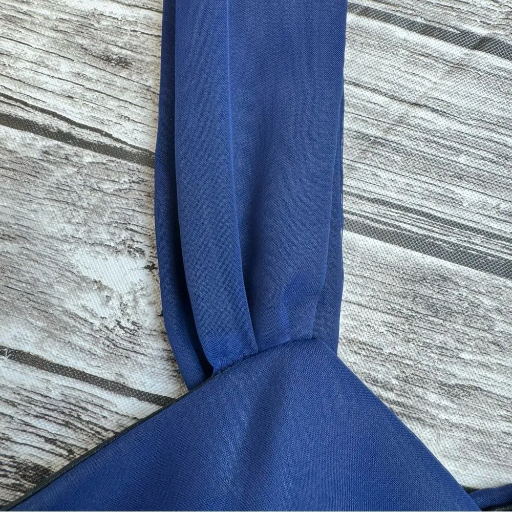 Homemade Womens Sleeveless Sweetheart Neckline Dress M Med Medium Blue Black Zip - Image 5