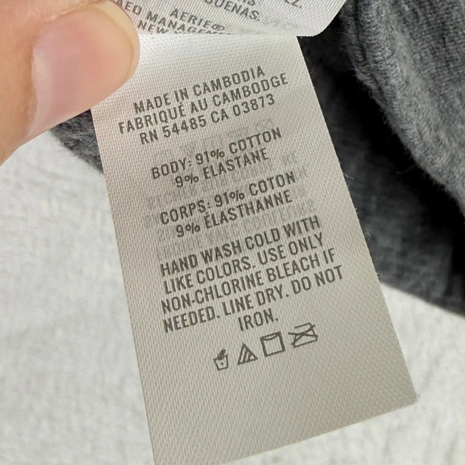 Aerie Superchill Real Good Wireless Bra 34D Grey Cotton Blend Comfort Everyday - Image 4