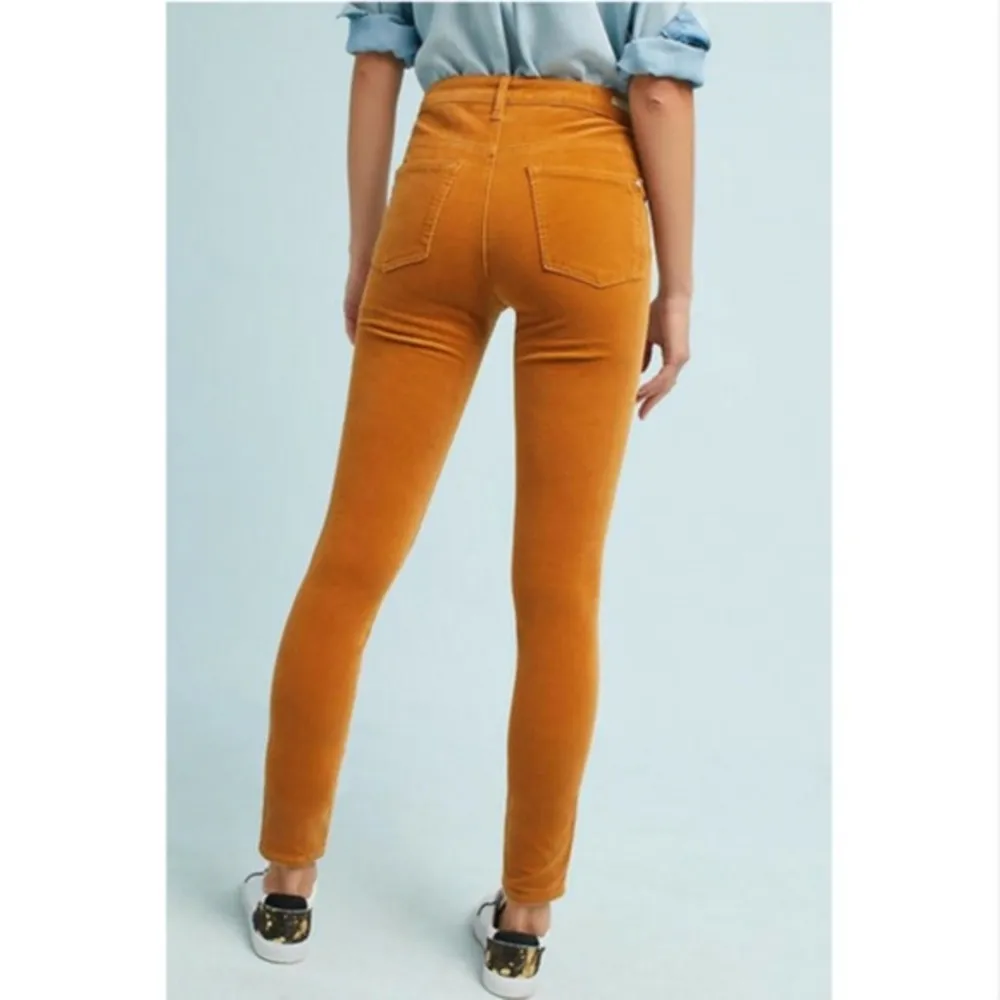 Pilcro • Anthro High-Rise Skinny Jeans mustard yellow corduroy cords gold - Image 11