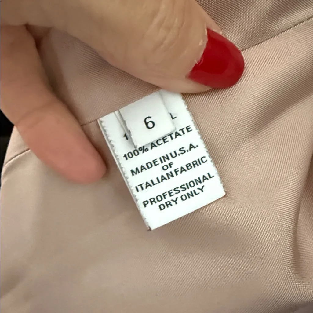 Fleurette Black Italian Wool Double Breasted Peacoat Size 6 - Image 5