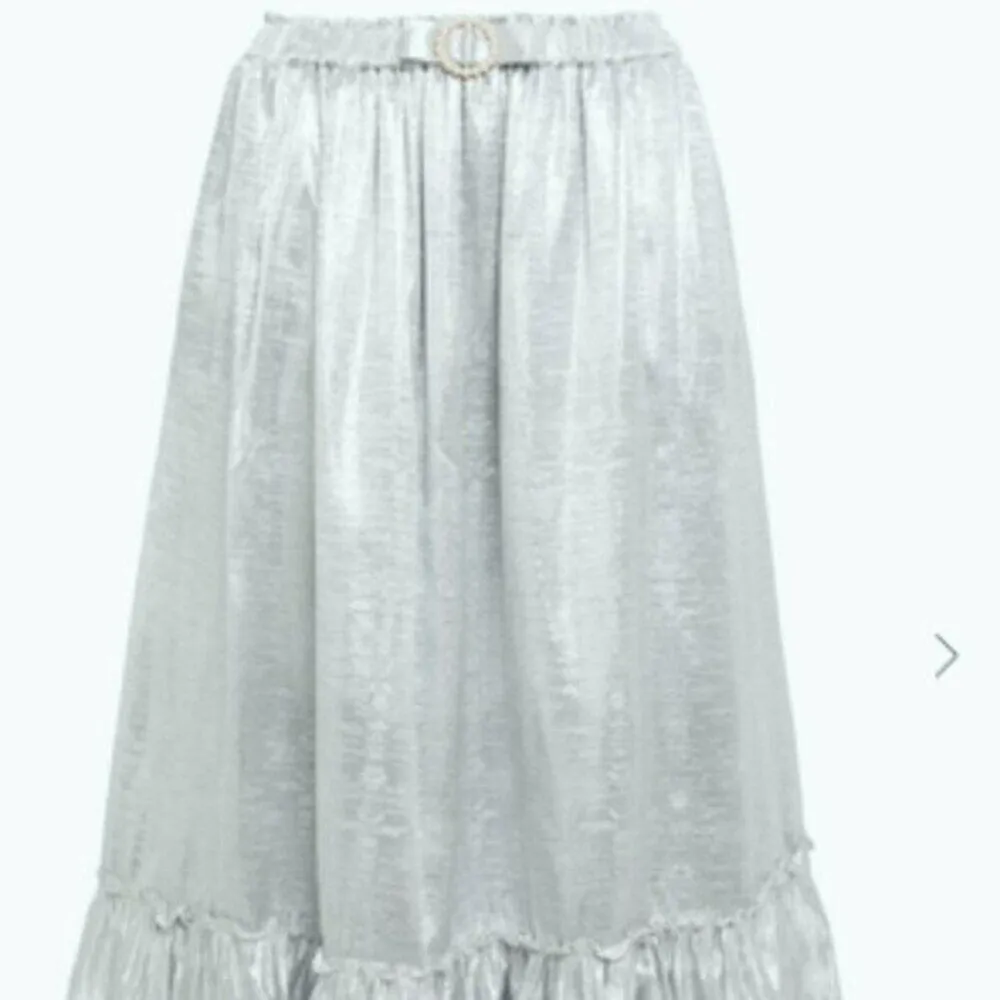 Shrimps Pearl bow embellished metallic jacquard skirt silver size 8 - Image 4