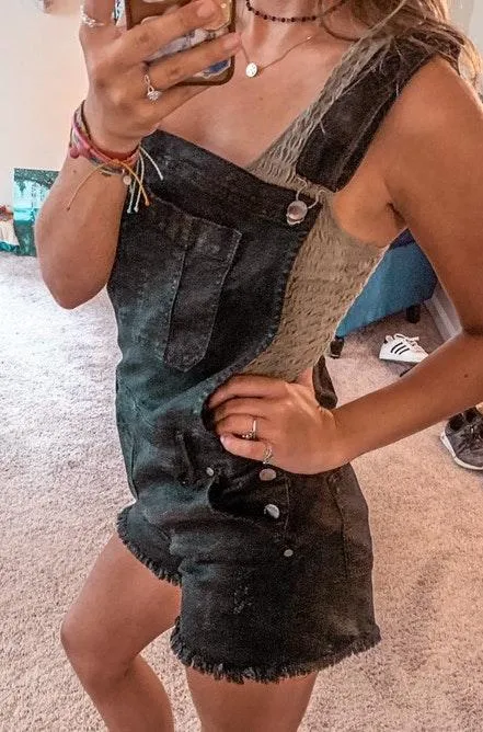 CP Jeans Black Overalls Size L - Image 3