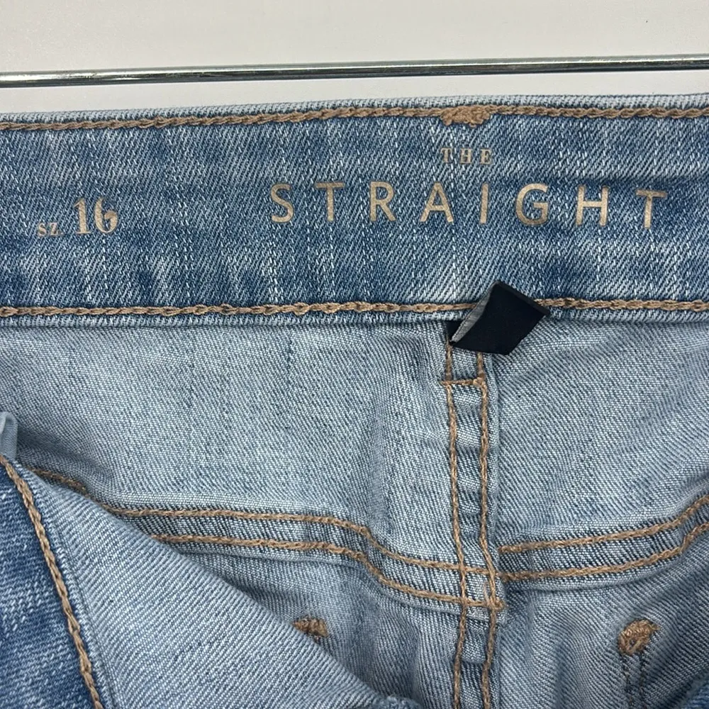 White House Black Market Paisley Straight Embroidered Ankle Jeans Womens Size 16 - Image 5